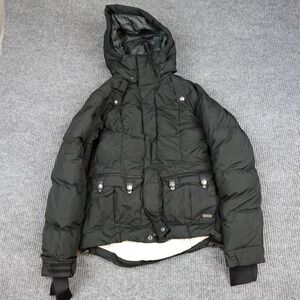 Oakley Jacket Womens XS Black Down Puffer Hooded Full Zip Ski Snowboard Winter